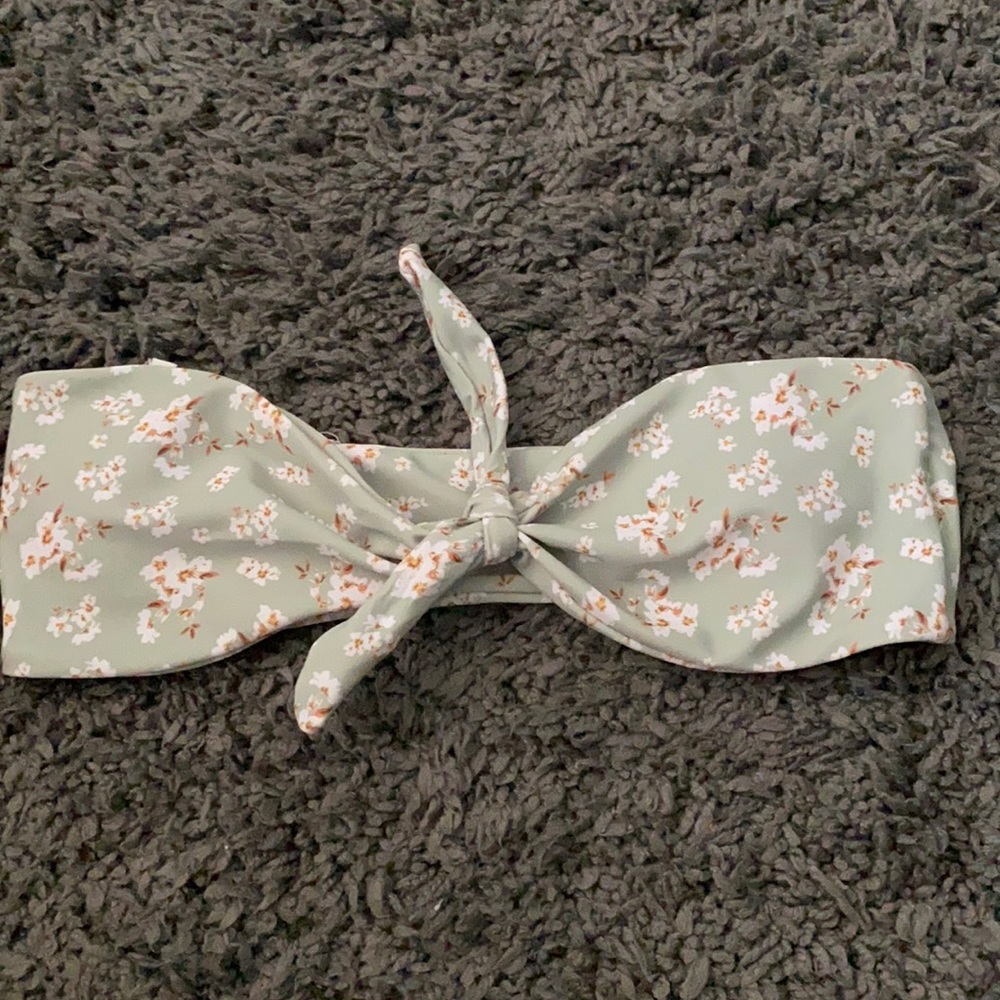 Shein bandeau bikini top with removable tie